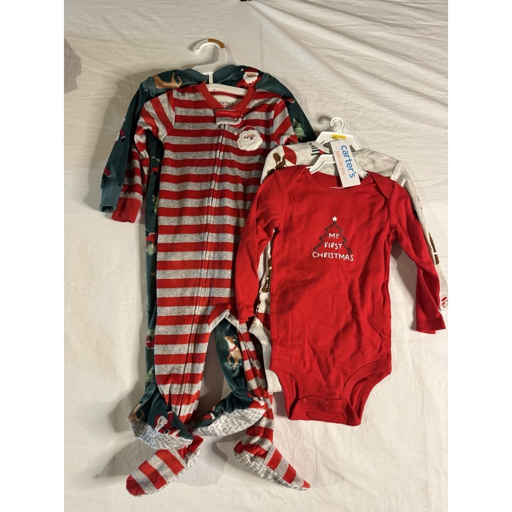 12 Month My First Christmas One Piece and Sleepers Infant Baby